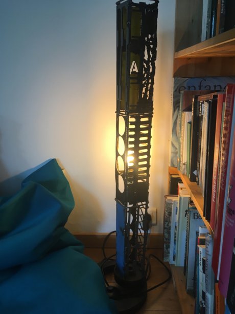 Luminaire métallique tout en récup